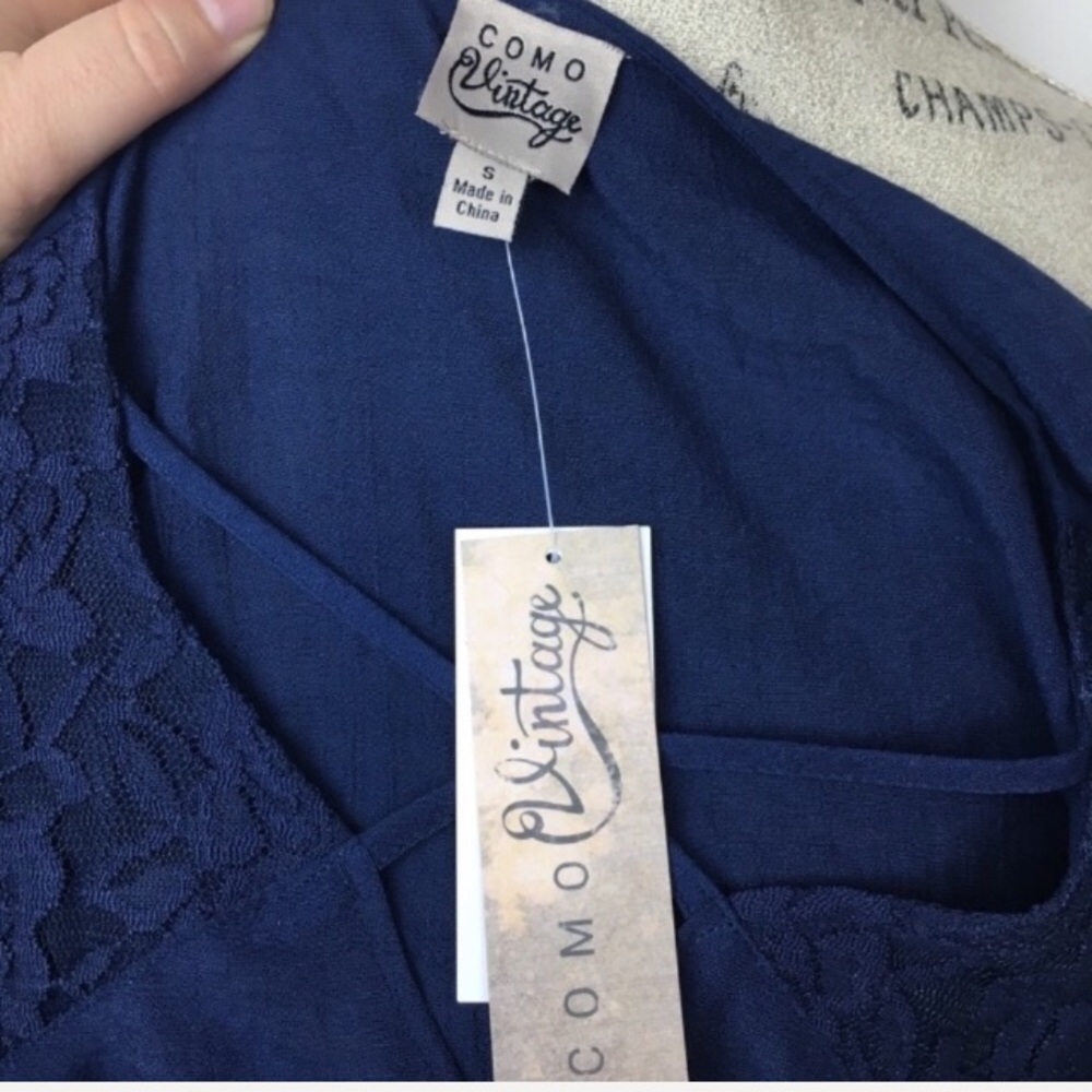 •LAST ONE• Como Vintage Cross Neckline Blouse - Picture 6 of 7